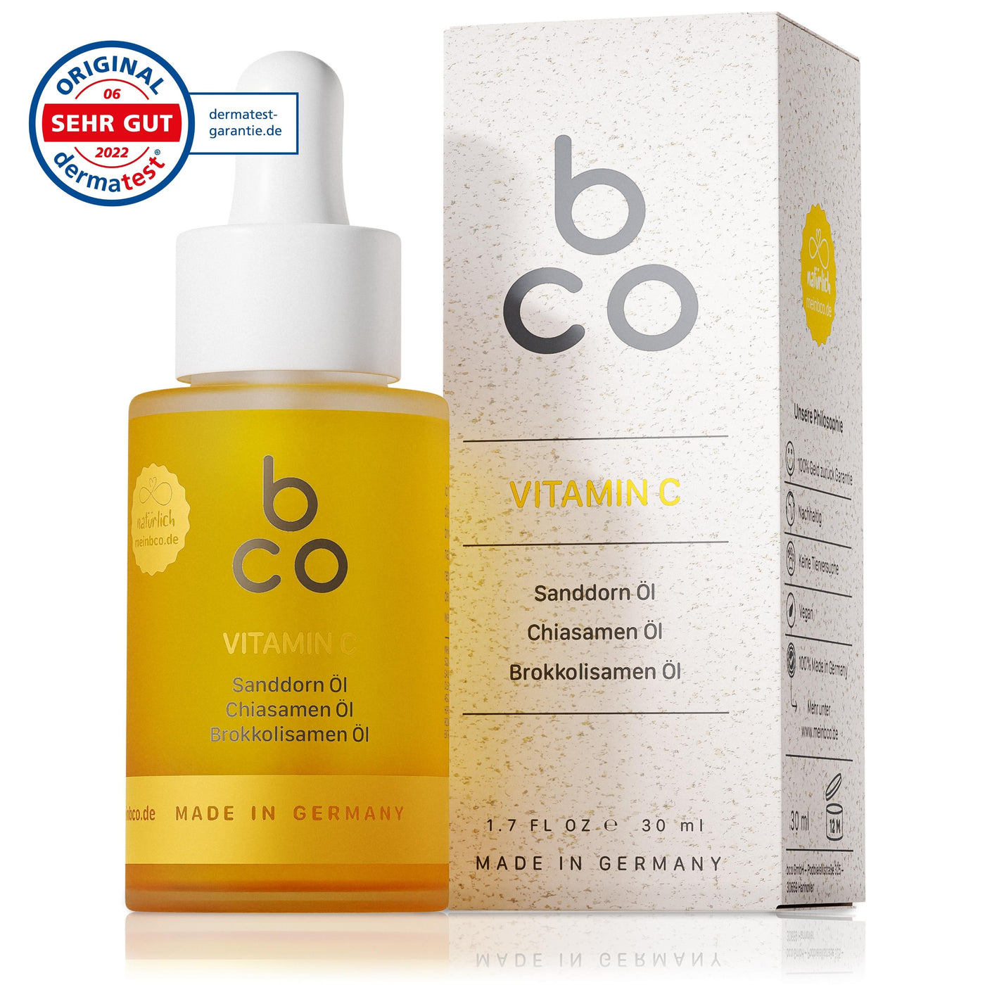 Natürliche Hautpflege bco vitamin c, Vorderseite